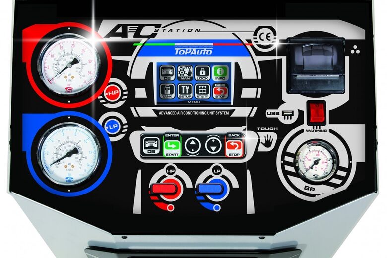 Automātiska gaisa kondicionieru uzpildes stacija RR401, kas pielāgota r1243yf gāzei
